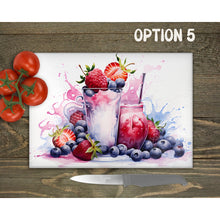 Load image into Gallery viewer, Mixed Berries Glass Chopping Board | Kitchen Decor | New Home Gift | Placemat | Birthday, Mother&#39;s Day Gift | 5 Patterns