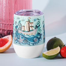 Load image into Gallery viewer, Sail Boat Wine tumbler