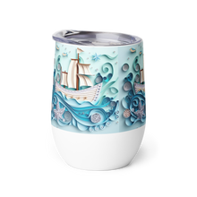Load image into Gallery viewer, Sail Boat Wine tumbler