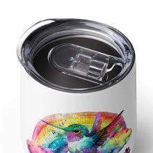 Load image into Gallery viewer, Rainbow Hummingbird Personalised Wine tumbler