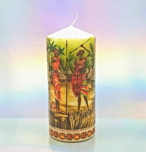 decorative pillar candle