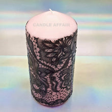 Load image into Gallery viewer, black lace candle