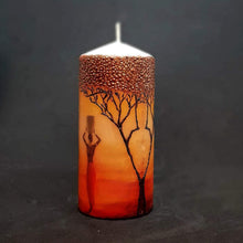Load image into Gallery viewer, African design large pillar candle Wax pillar candle Candle Affair