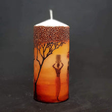 Load image into Gallery viewer, African design large pillar candle Wax pillar candle Candle Affair