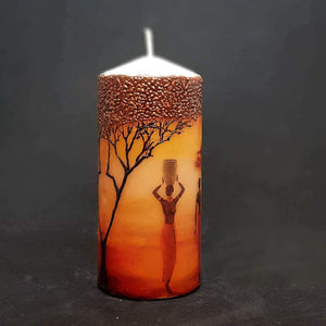 African design large pillar candle Wax pillar candle Candle Affair