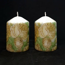 Load image into Gallery viewer, Golden Roses Floral design candle [product_type] Candle Affair