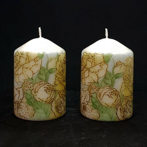 Golden Roses Floral design candle [product_type] Candle Affair