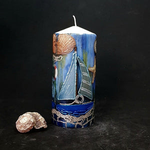 The old compass Pillar candle [product_type] Candle Affair