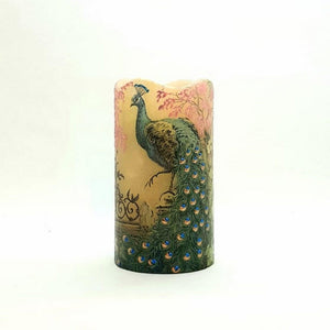 Royal Peacocks LED pillar candle [product_type] Candle Affair