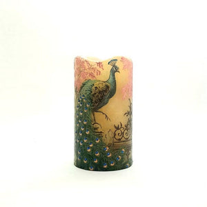 Royal Peacocks LED pillar candle [product_type] Candle Affair