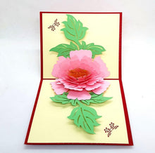 Load image into Gallery viewer, Pink Peony Pop Up Greeting Card [product_type] Candle Affair