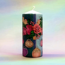 Load image into Gallery viewer, Roses and Lanterns Pillar candle [product_type] Candle Affair