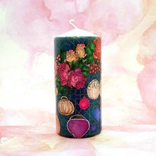 Load image into Gallery viewer, Roses and Lanterns Pillar candle [product_type] Candle Affair