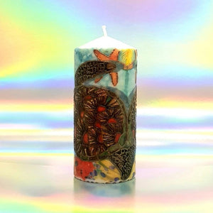 Pillar candle Mexican Sea Turtles [product_type] Candle Affair