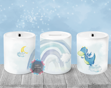 Load image into Gallery viewer, Personalised baby dragon ceramic money box