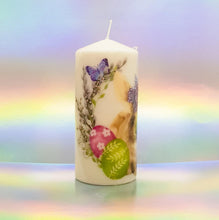 Load image into Gallery viewer, Easter hand decorated pillar candles, Easter decor and gift
