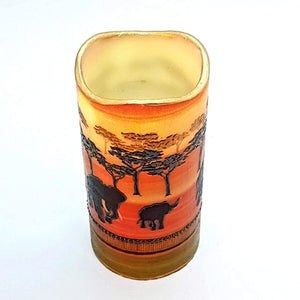 African sunset candle