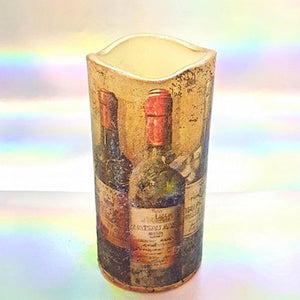 Large LED pillar candle - Cheers