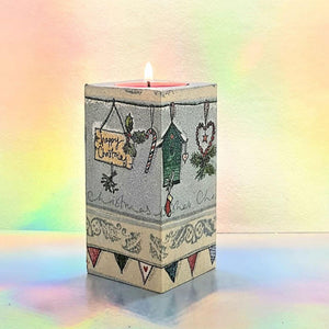 Winter Day candle holder