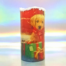 Load image into Gallery viewer, Christmas Flickering LED pillar candle, unique Christmas flameless decoration, gift, snow candle, safe for children and pets