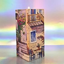Load image into Gallery viewer, Wooden tea light candle holder, unique holiday memorabilia, home decor, gift, house warming present, fire place décor