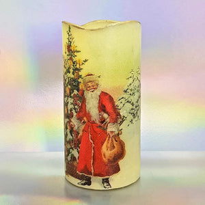 Vintage Christmas FLameless candle