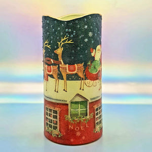 Christmas LED pillar candle, flameless decorative Santa candle, gift, night light, decor