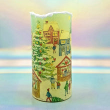 Load image into Gallery viewer, Christmas LED pillar candle, flameless decorative Christmas market candle, gift, night light, festive decor