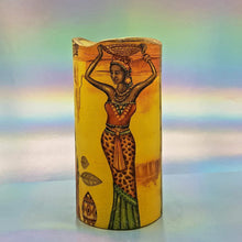 Load image into Gallery viewer, African women flameless pillar candle, LED decorative candle, gift, night light, home decor