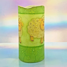 Load image into Gallery viewer, Flameless pillar candle, 3D effect LED candle gift, home decor, Three happy sheep design