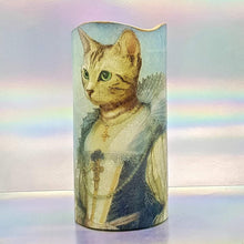 Load image into Gallery viewer, Shimmering LED candles, Flameless puss pillar candles, unique home decor, gift for her, him