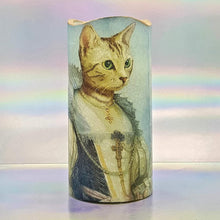Load image into Gallery viewer, Shimmering LED candles, Flameless puss pillar candles, unique home decor, gift for her, him