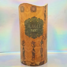Load image into Gallery viewer, Flameless pillar candle, African safari LED decorative candle, gift, night light, home decor