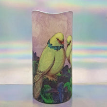 Load image into Gallery viewer, Shimmering LED pillar candle, Flameless love candle, unique Valentines home decor, gift for her, him