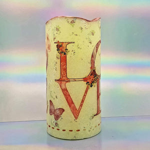 Flameless love candle