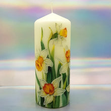 Load image into Gallery viewer, Decorative pillar candle, Unique centrepiece candle; perfect gift for mother, her, birthday present