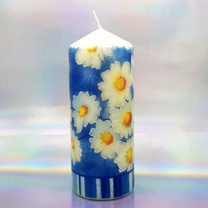 Decorative candle, Spring sunshine daisies candle, Unique table centrepiece, home decor, gift for mother, her, birthday present