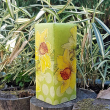 Load image into Gallery viewer, Decorated flower pillar candle, Spring candle, Lily of the valley candle gift, Mothers day, best friend unique gift