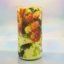 Load image into Gallery viewer, Shimmering LED flameless candle, Summer flickering pillar candle, unique home decor, gift for him, for her
