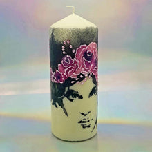 Load image into Gallery viewer, Decorative pillar candle, Girl power candle, Unique home decor, gift for mother, her, birthday present