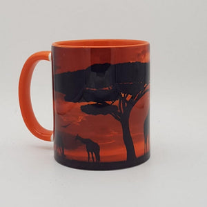 African Giraffes Sunset mug and coaster gift set - Gift Affair