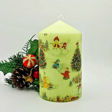 Load image into Gallery viewer, Christmas decorative pillar candle, Christmas Tree, Traditional Christmas gift, home decor, secret Santa