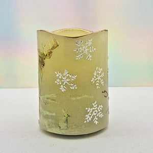Christmas LED candles, festive flameless candle decor, 3D effect decorative candle gift, Secret Santa gift