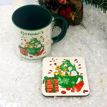Load image into Gallery viewer, Christmas movie mug, Personalised mug and coaster gift set, Christmas gift, Secret Santa gift