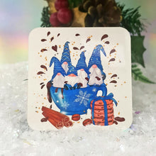 Load image into Gallery viewer, Personalised Christmas blue mug and coaster gift set, Christmas tableware gift, Secret Santa gift