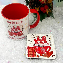 Load image into Gallery viewer, Christmas movie mug, Personalised mug and coaster gift set, Christmas gift, Secret Santa gift