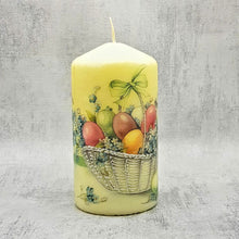 Load image into Gallery viewer, Decorative Easter candle, Easter house decor, Pastel Easter eggs