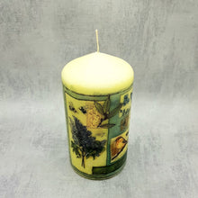 Load image into Gallery viewer, Decorative candle, Spring collage house decor, Floral pillar candle birthday gift for her, for mom