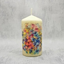 Load image into Gallery viewer, Decorative candle, Butterfly lover gift, Floral pillar candle decor