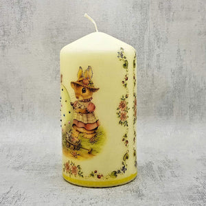 Easter decorative candles, Easter home and table decor, Easter bunnies candle gift